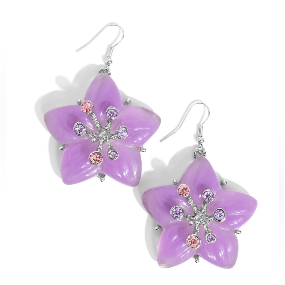 Purple Star Earrings - Picture 1 of 2